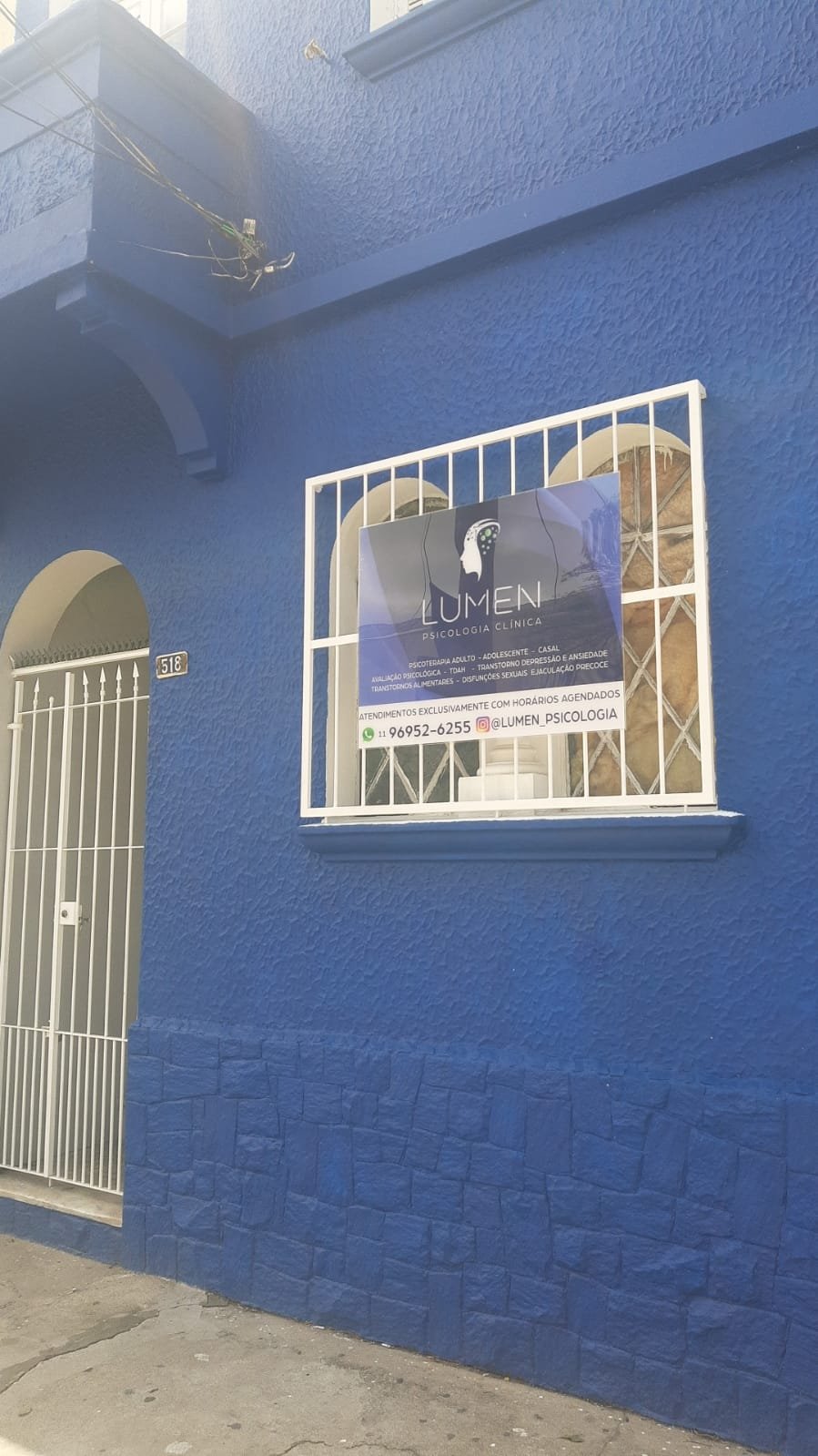 Lateral da Clínica Lumen Psicologia e Saúde no Ipiranga